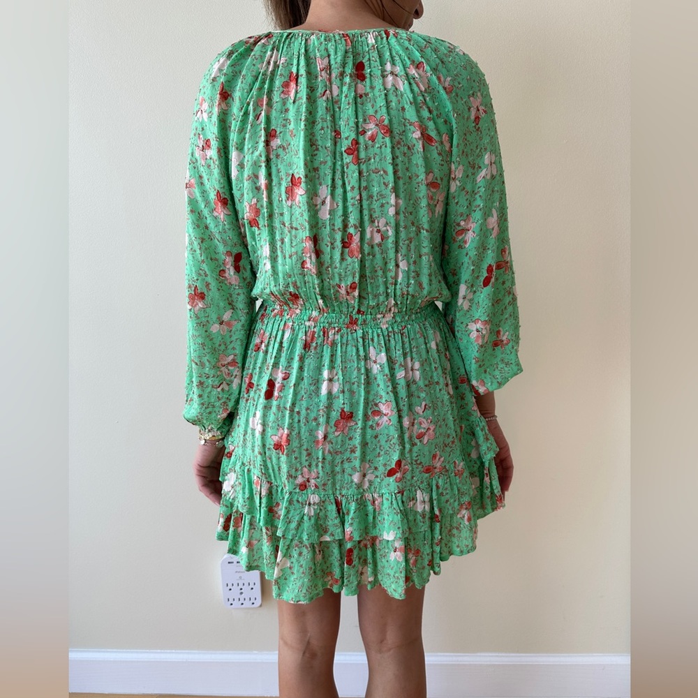 Floral Printed Cinched Waist Dress love shack fancy Small - Picture 3 of 5